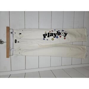 NWOT Playboy Pacsun size 2 (23") white distressed boyfriend jeans